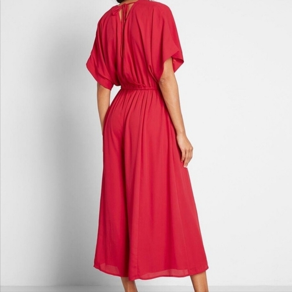 MODCLOTH Wide Leg Jumpsuit size XS Red NWT - Picture 2 of 16